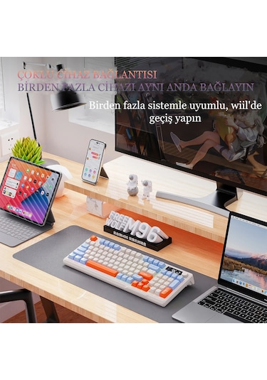 2.4g Bluetooth Çift Bağlantı Gaming Oyuncu Klavye Manyetik Klavye