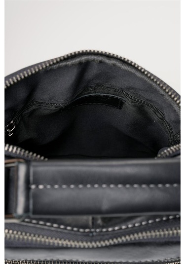 Ççs 31600 Hakiki Deri Askılı Çanta Siyah