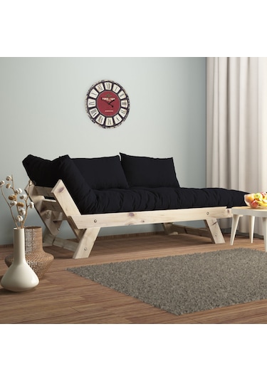 Adalar Masif Natural-siyah Renk 2li Kanepe Cpt8111-210