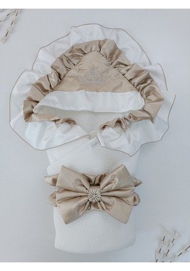 S.kahve Kız Erkek Bebek Battaniyesi Kundağı %100 Pamuklu Doğal Organik Uyku Hastane Çıkısı Yenidoğan Sütlü Kahve