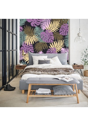 Duvar Kağıdı Kaplama Folyosu Palmiye Yaprak