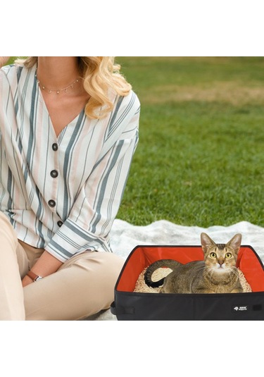 Mufunye Taşınabilir Katlanabilir Seyahat Kedi Kumu Kutusu Su Geçirmez 3 Renk 2 Boyut