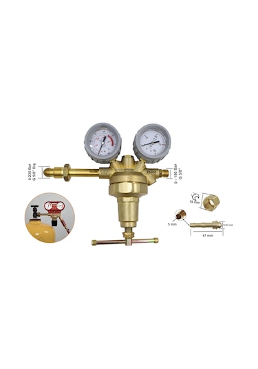 Yıldız 50233s 0-150 Bar Azot Nitrojen Yüksek Basınç Düşürücü Saat