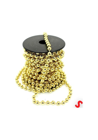 Zincir Boncuk Makara, 6mm X 8mt - Altın 1+