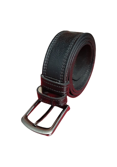 Erkek Siyah Hakiki Deri Vejetal Dana Derisi Kemer Gvn-0052 - 4 CM Siyah