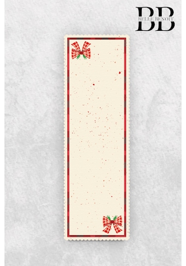 Belle Benoit Yılbaşı Baskılı Runner & Koltuk Kırlent Kılıfı Set