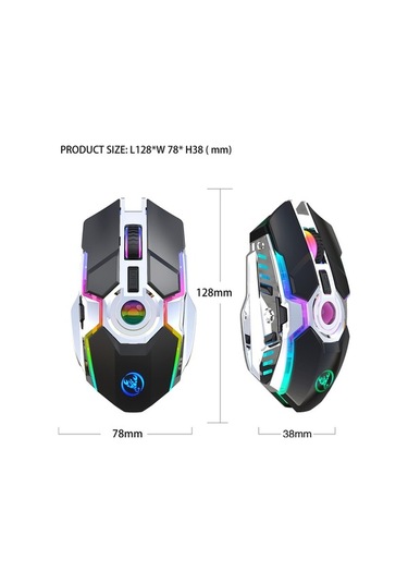 Novahub Hxsj T30 Kablosuz Rgb Oyun Faresi - 2400dpi, 2.4ghz, Şarj Edilebilir Pil, 10m Kablosuz Bağlantı 001