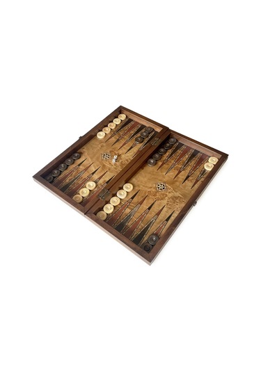 Helena Wood Art Klasik El Yapımı Ahşap Tavla Seti Büyük Boy