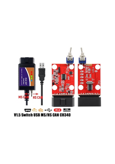 Usb Bağlantılı Modifiye Edilmiş Kısa Devreli CH340 Çipli HS / MS Modülü Forscan Foccus Ddt4All