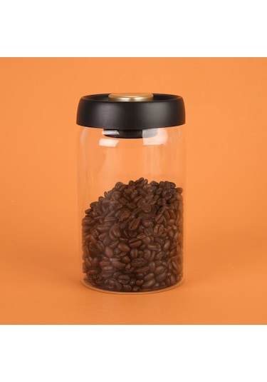 Arow Frasco Vakumlu Saklama Kavanozu - Şeffaf / Siyah - 1,2 Lt Şeffaf / Siyah