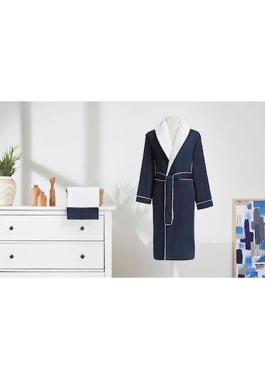 Özdilek Maskülen Line Erkek Bornoz Seti L Çok Renkli