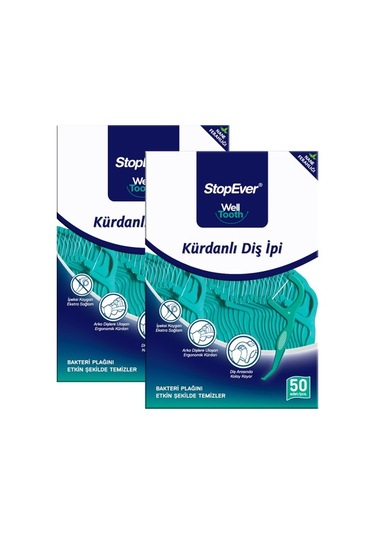 Stopever Well Tooth Kürdanlı Diş İpi 2 x 50'li