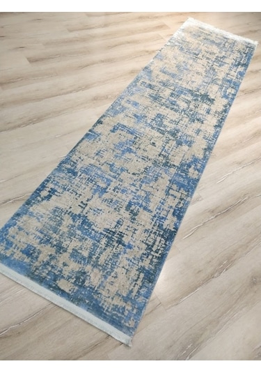 Türkmen Halı Pavia 1696A Mavi 80X300 Cm Ipeksi Salon Halısı