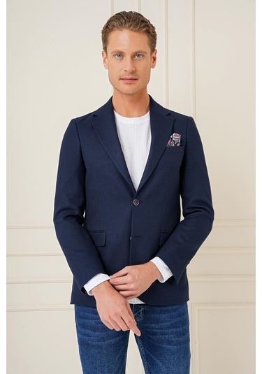 C 685 Slim Fit Lacivert Spor Ceket Lacivert