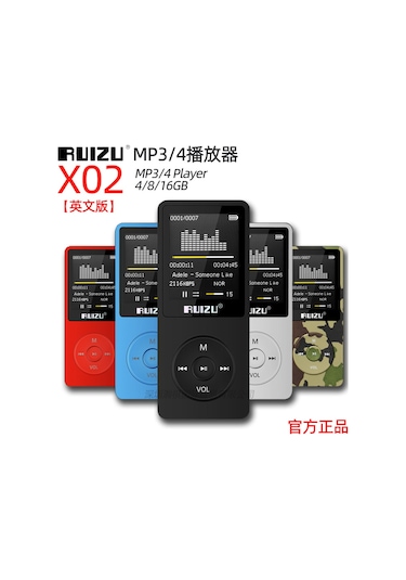 Lemestar Ruızu X02 Spor Mp3 Çalar Kayıpsız Ses Bant Ekran Walkman Siyah 16gb