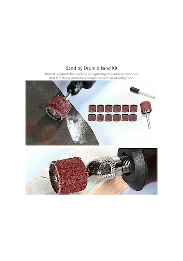 151 Parça Dönme Aracı Aksesuar Kiti Evrensel 1/8'' Şaft Elektrikli Matkap Kesme Zımparalama Parlatma Taşlama Oymacılık İçin Uyumlu