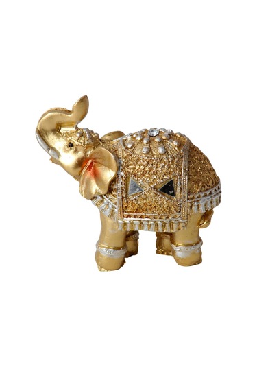 Lüks Motif İşlemeli Feng Shui 7 Li Şans Bereket Fil Heykeli Biblo Seti Ev Ofis Yeni Yıl Hediyesi 1 Karışık Çok Renkli