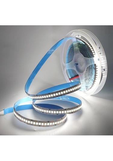 5metre 240 Led/m Şerit Led Hortum 6500k Soğuk Beyaz Kendinden Yapışkanlı Güçlü Smd2835 12v Dc Ip20