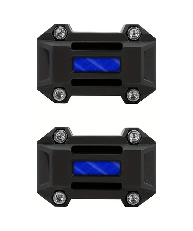 Dream011 Mavi Dayanıklı Plastik Reflektif Motosiklet Tampon Koruyucu - Ayarlanabilir Kayışlı Çizilmeye Dayanıklı