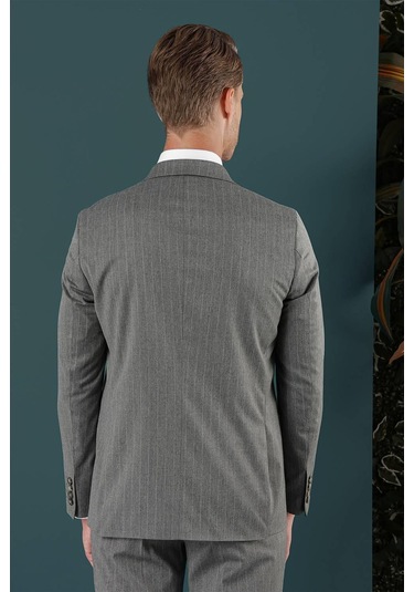 C 652 Slim Fit Gri Spor Ceket Gri