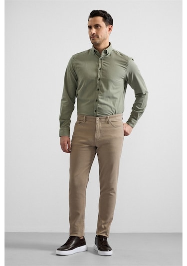 Süvari Bej Düz Casual Pantolon Pn2020500743-bj3 Bej