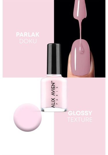 Alix Avien Açık Pembe Oje 74 Yüksek Pigmentli Uzun Süreli Kalıcılık Hızlı Kuruma Nail Lacquer 74