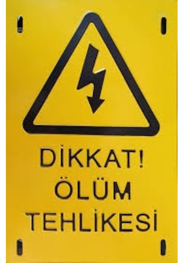 Dikkat Ölüm Tehlike Levhası 50 Adet İnce