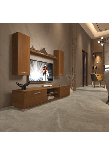Decoraktiv Eko 7 Mdf Dvd Tv Ünitesi Tv Sehpası Ceviz