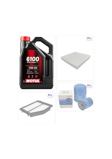 Honda Civic 2012-2015 Fb7 Motul 5W30 4L Yağ - Ithal Filtre Seti