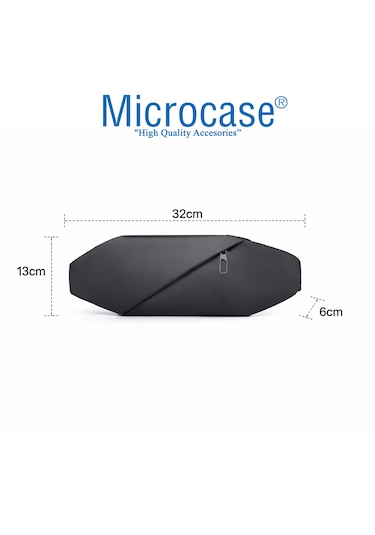 Microcase 2 Bölmeli Günlük Kullanım Çapraz Omuz Askılıklı Çanta Al5535 Siyah