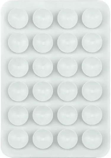 Kilifone - Çift Taraflı Silikon Telefon Tutucu Öpücüklü 02 - Beyaz - T37818 Beyaz