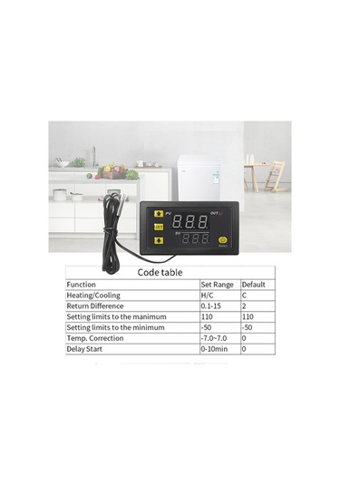 Pazly Led Ekranlı W3230 Dijital Termostat - 110-220v 20a Sensörlü Sıcaklık Kontrol Regülatörü