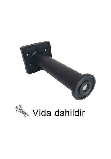 2 Adet Modül Ayarlanabilir Destek Ayağı 15 X 23 Cm Siyah Ayak Mobilya Kanepe Baza Koltuk Ünite Ayakları