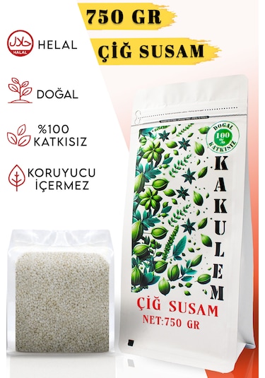 Kakulem İşlem Görmemiş Ham Çiğ Susam 750 G