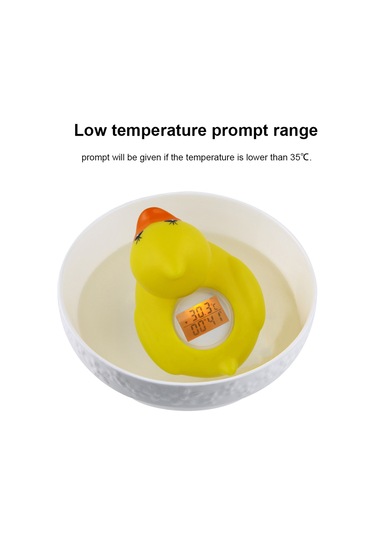 Neevoyu Küçük Bebek Banyo Su Sıcaklığı Ölçer 35-46 C Uyarı , 59 Dakika Zamanlayıcı, Sarı Ördek Desenli Sn062