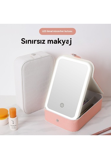 Aurora Süskutusu Led Makyaj Aynasıdepolama Pembe