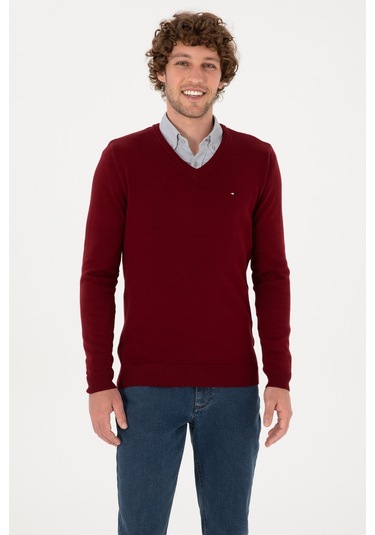 U.s. Polo Assn. Erkek Bordo Kazak /triko 50313668-vr014 Bordo