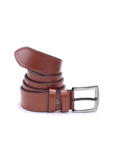 Dagoster DMK26-459 Taba 4.5 CM Suni Deri Erkek Kemer Taba