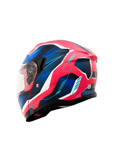 My Helmets Mks002-rbw Güneş Vizörlü Şeffaf Çene Açılır Motosiklet Kaskı