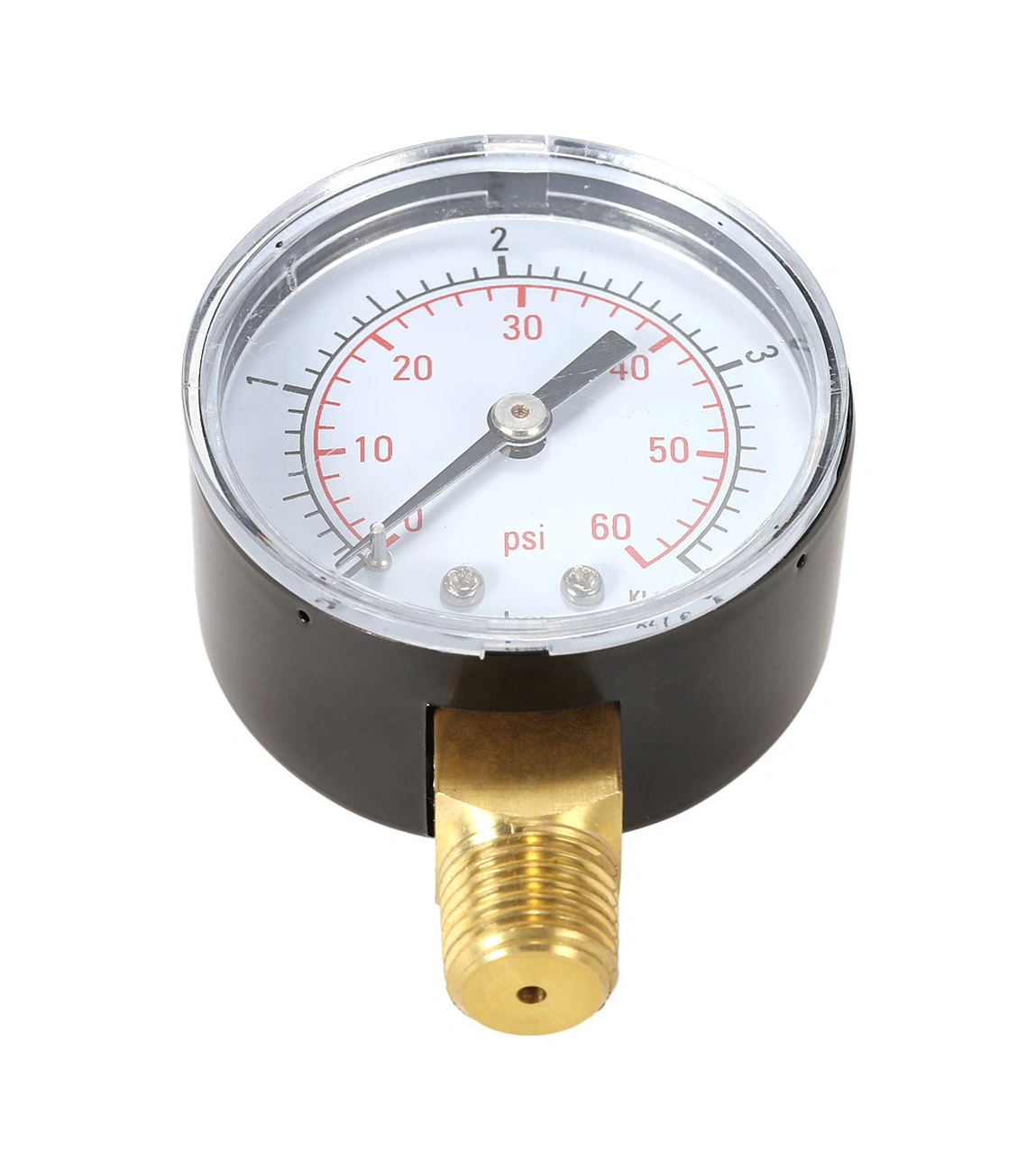 Yunboo 50mm 1/4" Hidrolik Basınç Ölçer - 0-60psi/0-4bar Çift Ölçekli İ指针lü Metal Manometre