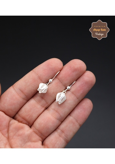 Sallantılı Lale Model 925 Ayar Gümüş Telkari Kadın Küpe 201024665 Gümüş