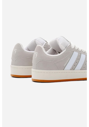 Termo Taban Yanı Şeritli Bağcıklı Kadın Gri Spor Ayakkabı Tbzer005 Gri