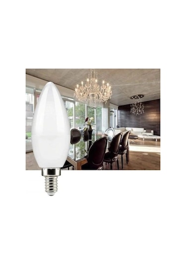 10 Adet Çok Kaliteli E14 Duy 7 Watt, 3000 Kelvin Led Ampul Gün Işığı Renkli E14 Duy Led Avize Ampulü