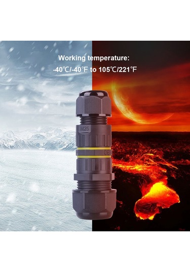 Xiyyadms Ip68 Su Geçirmez Kablolu Bağlantı Cihazı, Dış Mekan Uyumlu, M25-2p Tek Giriş Dört Çıkışlı, 5-9mm Giriş Çapı