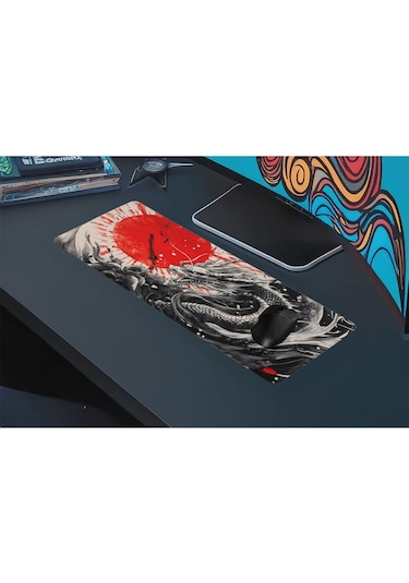 Gaming Oyuncu Xl Mouse Pad Kaydırmaz Dikişli 80 30 Cm Mousepad 55
