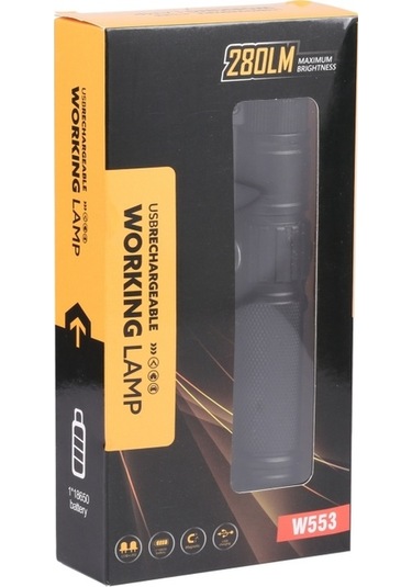 Sones W553 280lm Usb Şarj Edilebilir Katlanır Mobil El Çalışma Acil Durum Işığı, Boyut: 16,5 X 3,8 Cm Çok Renkli