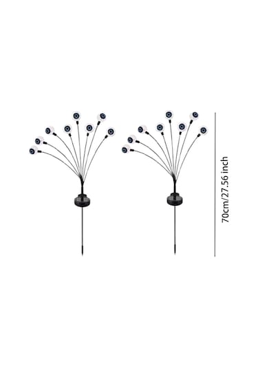 Suntek 2 Adet Güneş Enerjili Göz Küresi Kırmızı