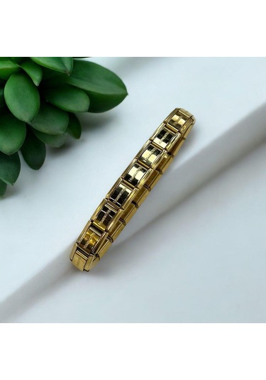 Nomi Italyan Çelik Bileklik Gold - Unisex Gold