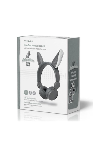 Nedis HPWD4000GY Animaticks Kulak Üstü Çocuk Kulaklığı
