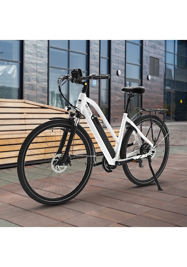 Asvıva Elektrikli Bisiklet B15 Pedelec Extra Güçlü 36V 14.0 Ah Sa Beyaz